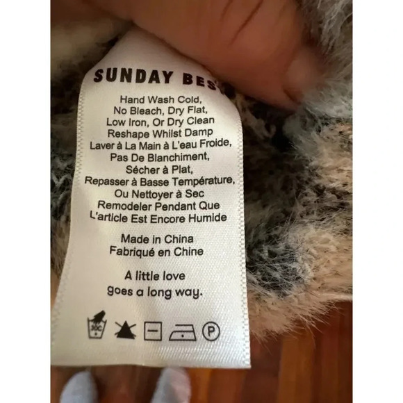 Leopard Print Pullover Sweater Crewneck Long Balloon Sleeve Fuzzy Knit - Picture 7 of 8